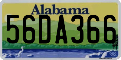 AL license plate 56DA366