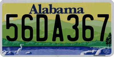 AL license plate 56DA367