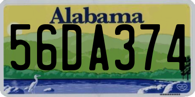 AL license plate 56DA374