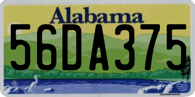 AL license plate 56DA375