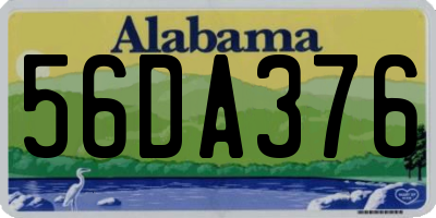 AL license plate 56DA376