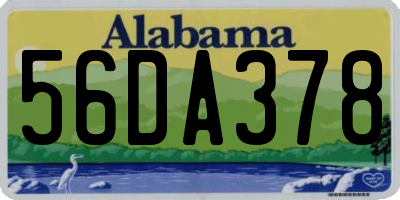 AL license plate 56DA378
