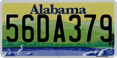 AL license plate 56DA379