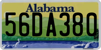 AL license plate 56DA380