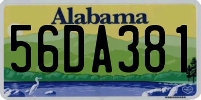 AL license plate 56DA381