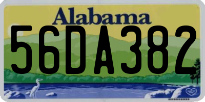 AL license plate 56DA382