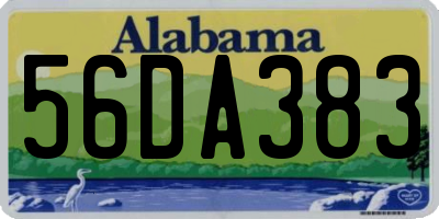 AL license plate 56DA383