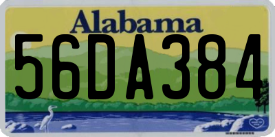 AL license plate 56DA384