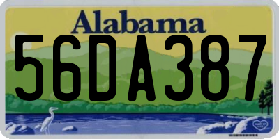 AL license plate 56DA387