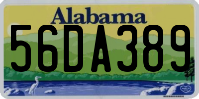 AL license plate 56DA389