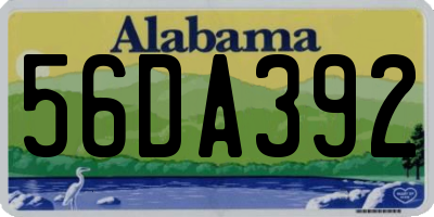 AL license plate 56DA392