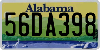 AL license plate 56DA398
