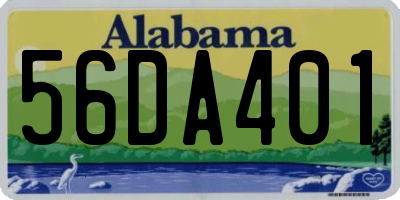 AL license plate 56DA401