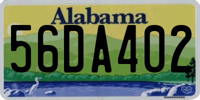 AL license plate 56DA402