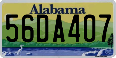 AL license plate 56DA407