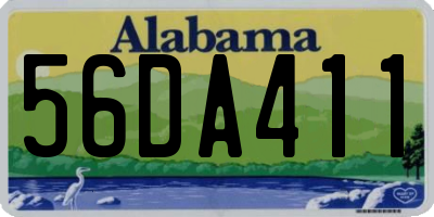 AL license plate 56DA411