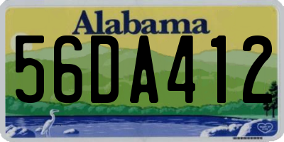 AL license plate 56DA412