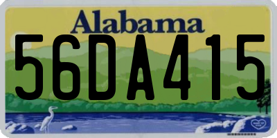 AL license plate 56DA415