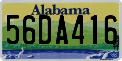 AL license plate 56DA416