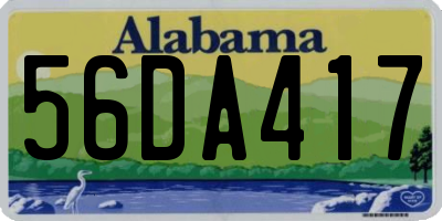 AL license plate 56DA417