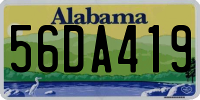 AL license plate 56DA419