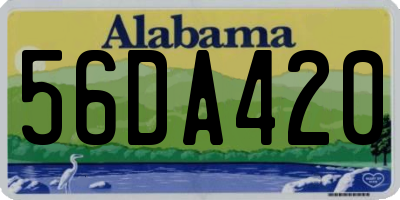 AL license plate 56DA420