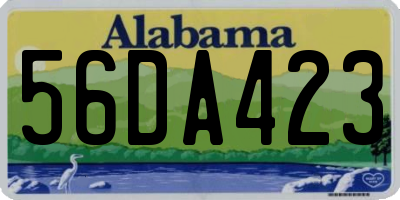 AL license plate 56DA423