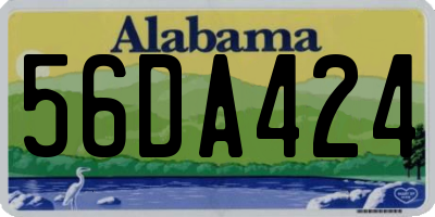 AL license plate 56DA424