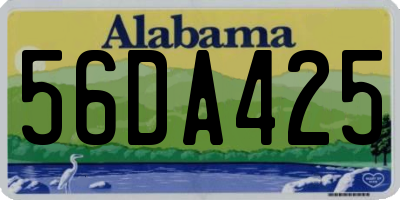 AL license plate 56DA425