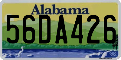 AL license plate 56DA426