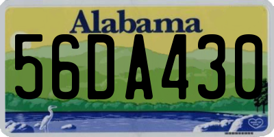 AL license plate 56DA430