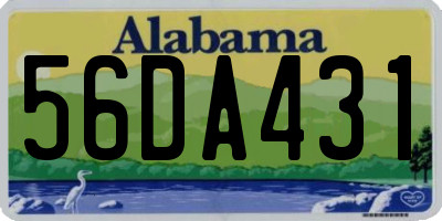 AL license plate 56DA431