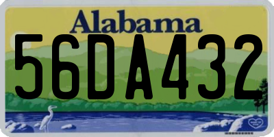 AL license plate 56DA432