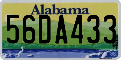 AL license plate 56DA433