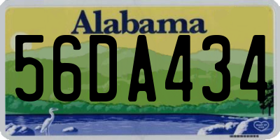 AL license plate 56DA434