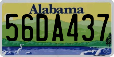 AL license plate 56DA437