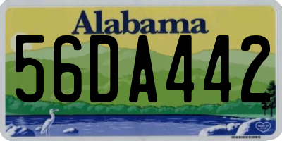 AL license plate 56DA442