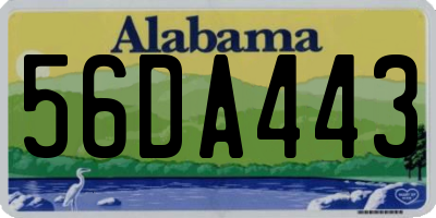 AL license plate 56DA443