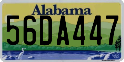 AL license plate 56DA447
