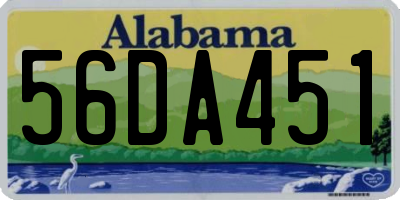 AL license plate 56DA451