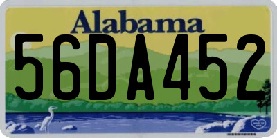 AL license plate 56DA452