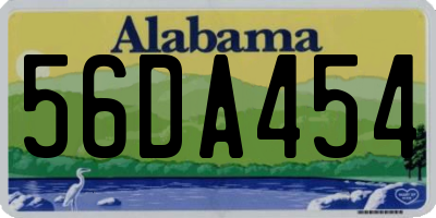 AL license plate 56DA454