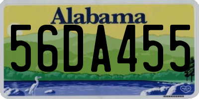 AL license plate 56DA455