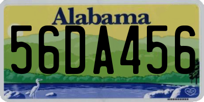 AL license plate 56DA456
