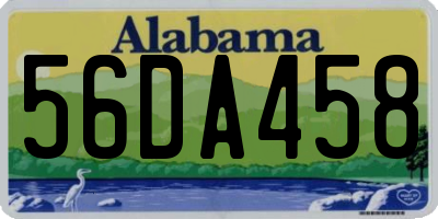 AL license plate 56DA458