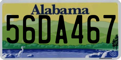 AL license plate 56DA467