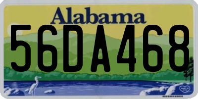 AL license plate 56DA468