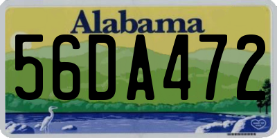 AL license plate 56DA472