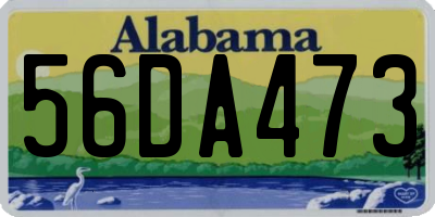AL license plate 56DA473