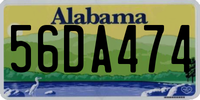 AL license plate 56DA474